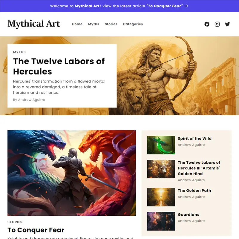Project: Mythology Blog